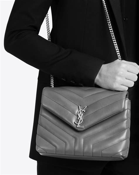 ysl grey handbag|ysl grey small handbag.